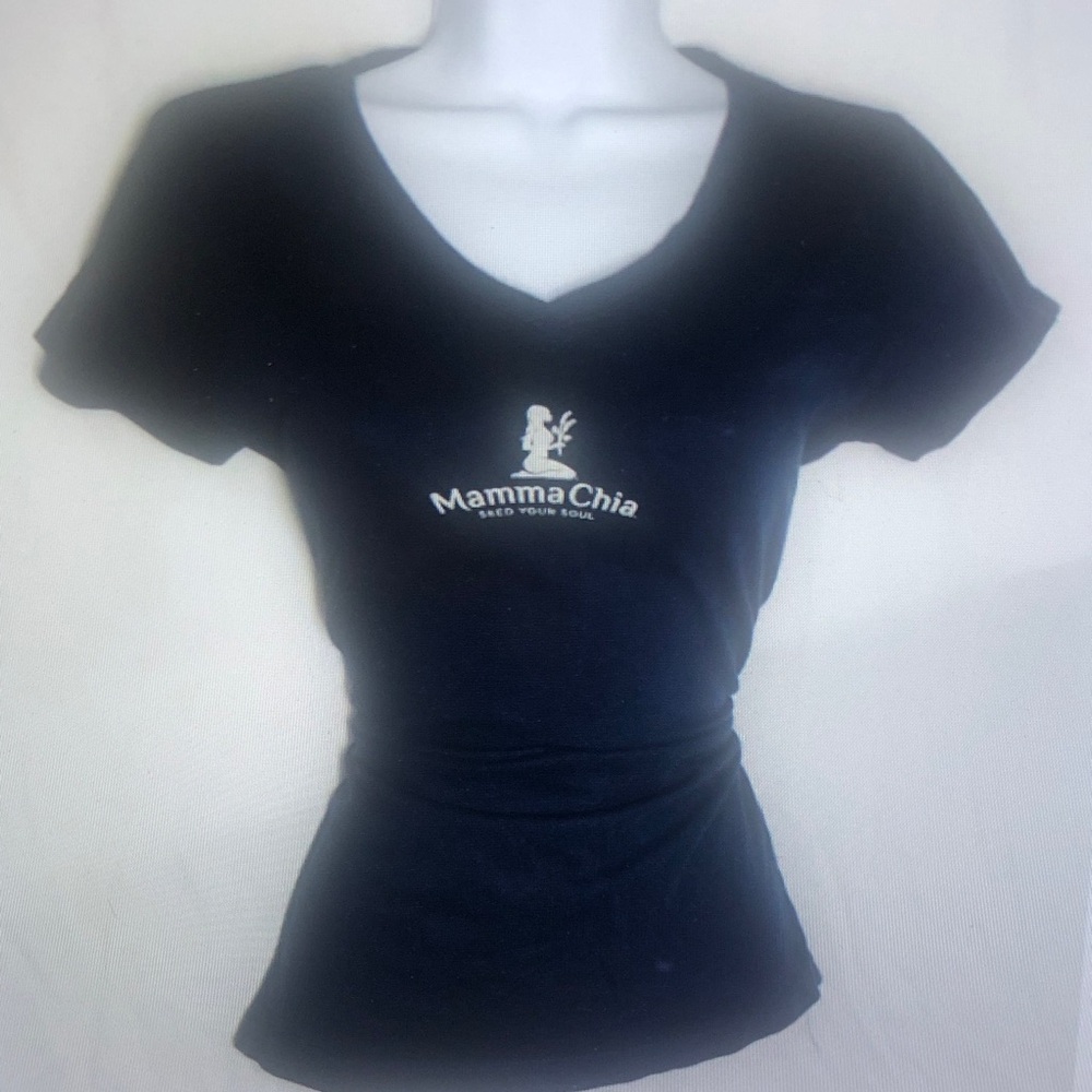 Black Women's V-Neck Top